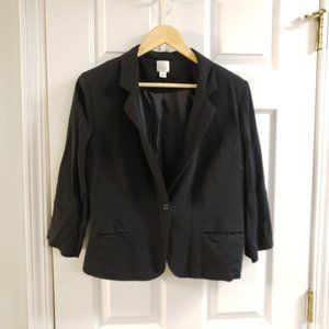 Lauren Conrad black blazer 3/4 length sleeves 12
